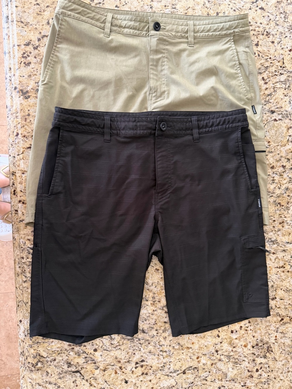 O’Neill Hybrid Men's Shorts. Two-pack. Black and Khaki.